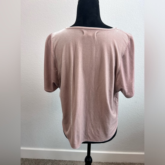 Madewell Crush Velvet Cropped Top Size Medium - Picture 4 of 8